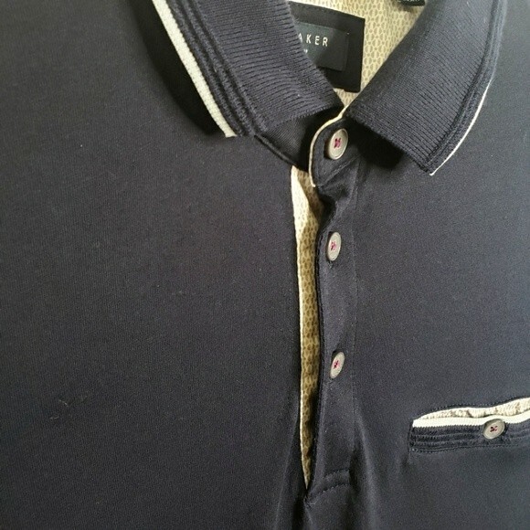 Ted Baker London Mens Short Sleeve Chest Pocket Polo Shirt Size 4 - Picture 5 of 7